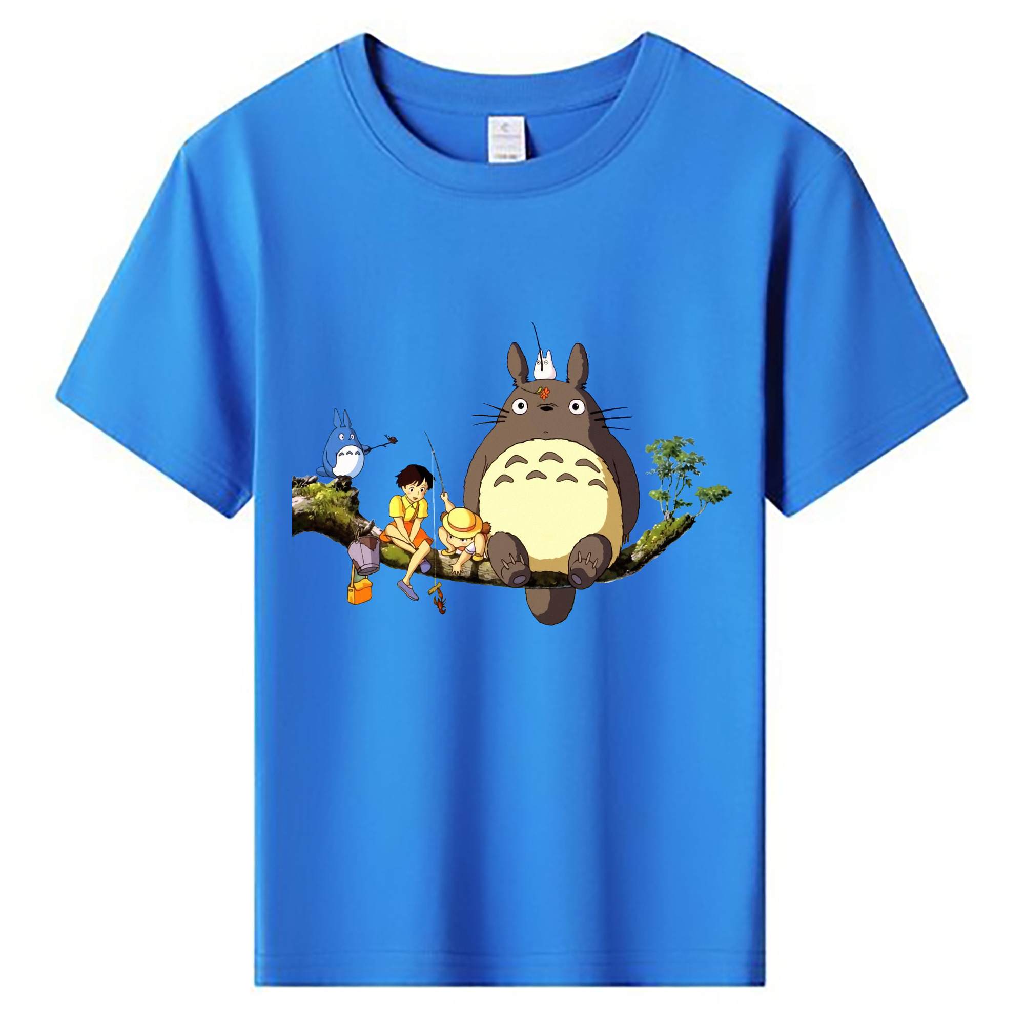 （画像用） となりのトトロ 草壁メイ 草壁サツキ My Neighbor Totoro Satsuki Kusakabe Mei Kusakabe 綿100％キッズTシャツ（フロントプリント）